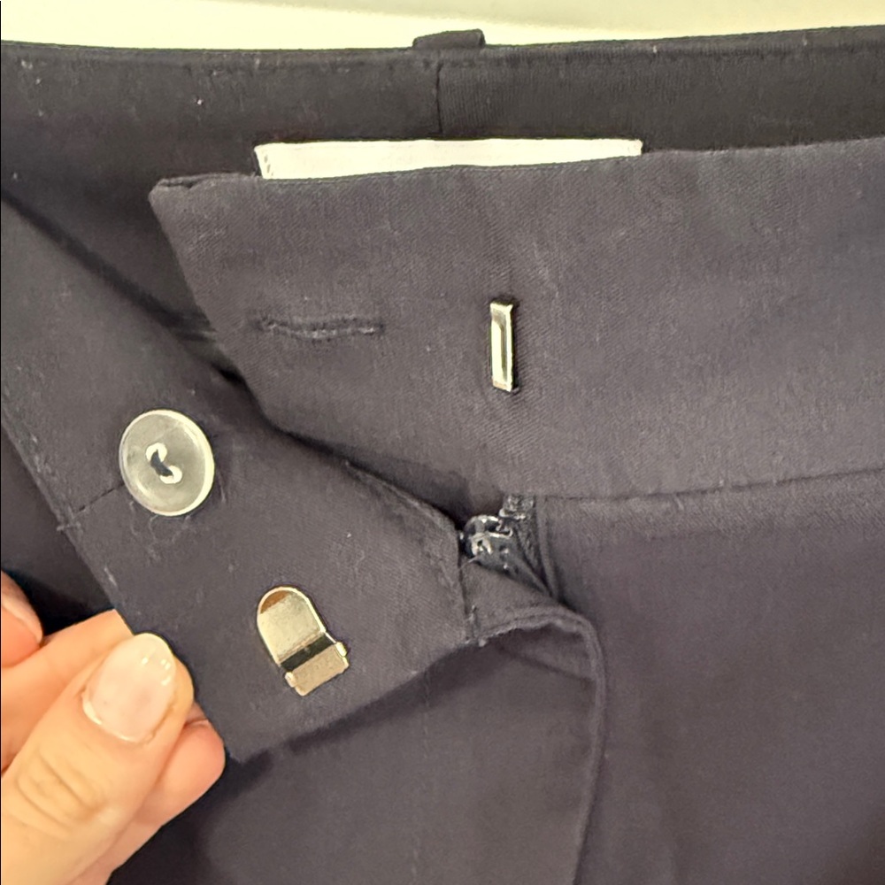 Liz Claiborne Navy Blue Audra Straight Leg Trousers - Picture 3 of 8